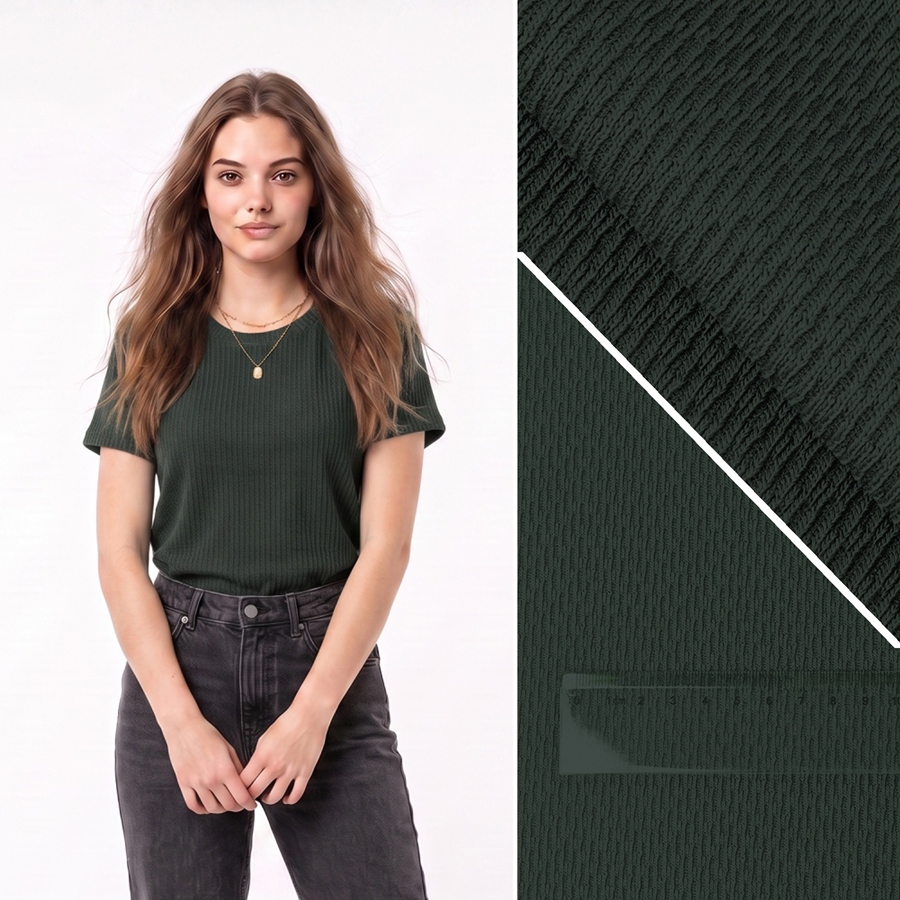 Cotton Jacquard Fabric | 45.2% Cotton / 50% Polyester / 4.8% Spandex | 350GSM | 170cm