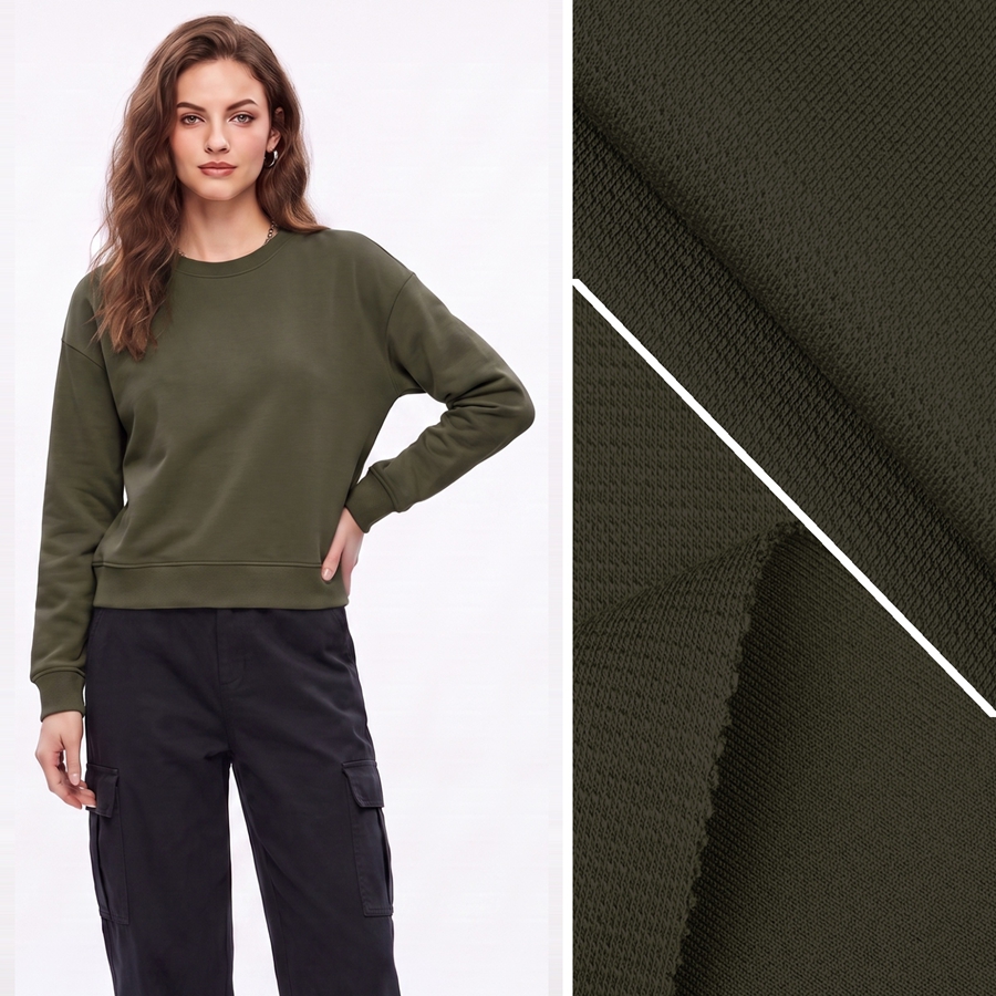 40S Cotton Air-Layer Fabric | 40.5% Cotton / 55.4% Polyester / 4.1% Spandex | 320GSM | 185cm