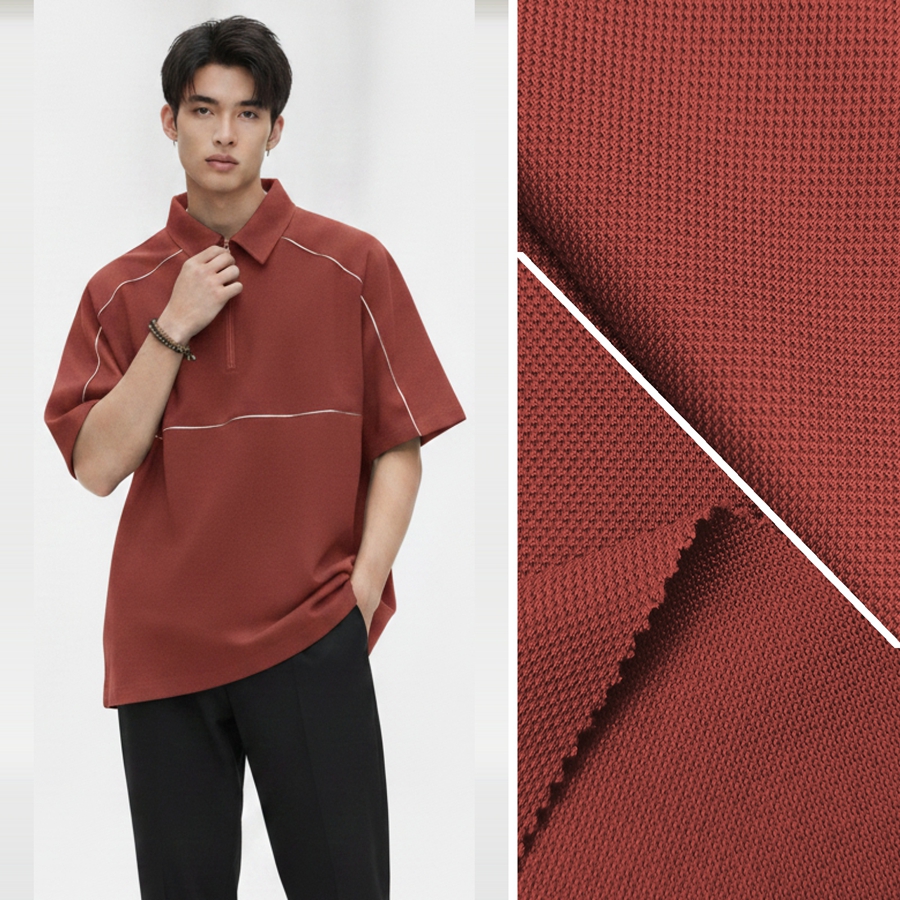 Bamboo Pique Fabric | 38.5% CottonBamboo / 61.5% Polyester | 190GSM | 185cm