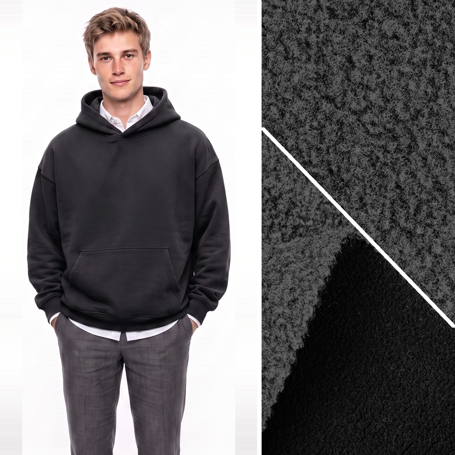 Bonded Fabric | Face: 93% Polyester / 7% Spandex | Back: 92.6% Polyester / 7.4% Spandex | 470-490GSM | 185cm