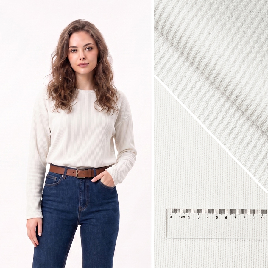 32S Cotton Jacquard Fabric | 49.1% Cotton / 50.9% Polyester | 330GSM | 185cm