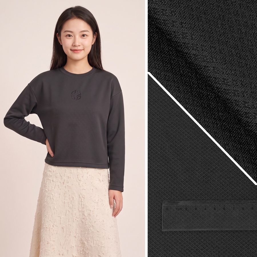 Cotton Jacquard Fabric | 46.5% Cotton / 35.1% Polyester / 18.4% Spandex | 320GSM | 160cm