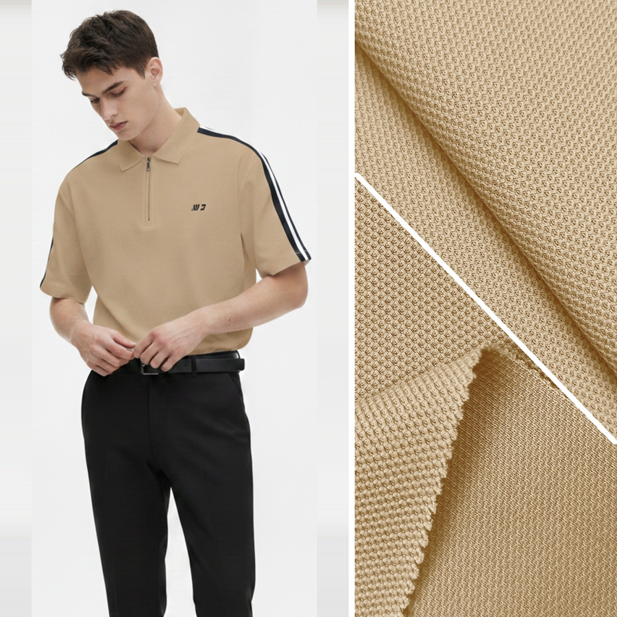32S Cotton Pique Fabric | 80.5% Cotton / 19.5% Polyester | 200GSM | 185cm