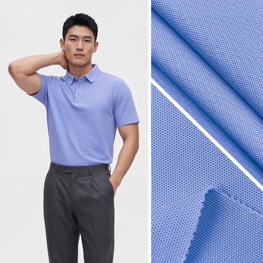 40S Cotton Modal Pique Fabric | 36.2% Cotton / 36.2% Modal / 27.6% Polyester | 200GSM | 185cm