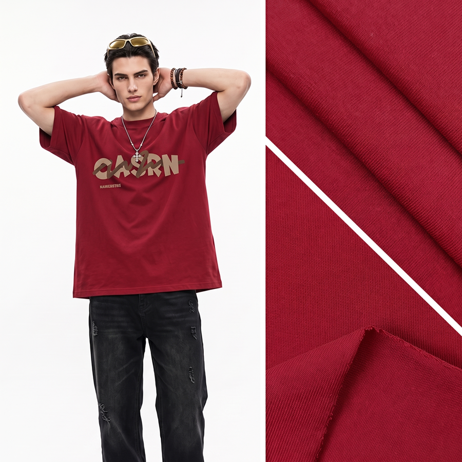 32S Cotton Knit Fabric | Cotton / 5% Spandex | 190GSM | 185cm