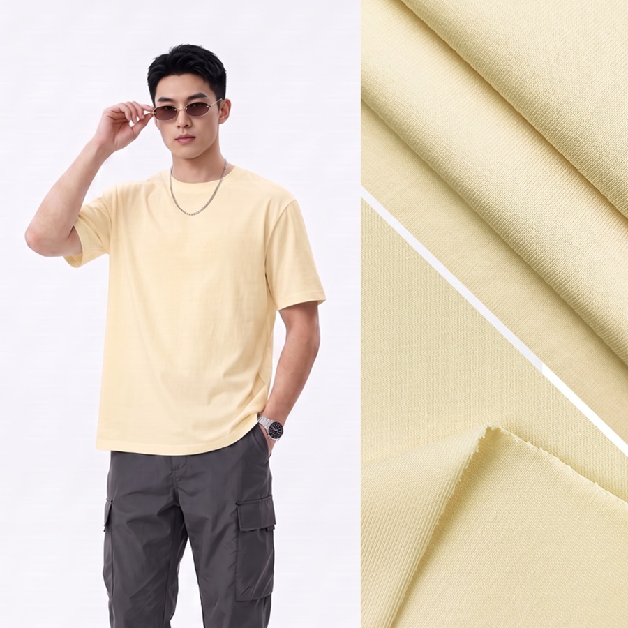 Cotton Knit Fabric | 92% Cotton / 8% Spandex | 180GSM | 175cm