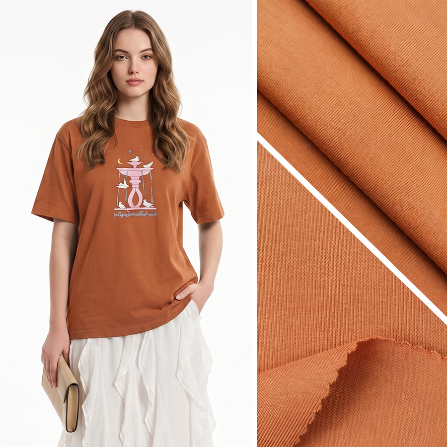 50S Cotton Single Jersey Fabric | 45% Cotton / 45.5% Modal / 9.5% Spandex | 200GSM | 186cm