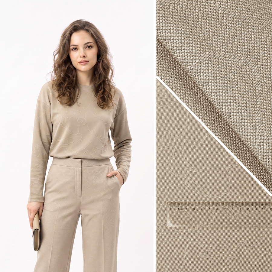32S Cotton Jacquard Fabric | 35.3% Cotton / 64.7% Polyester | 200GSM | 215cm