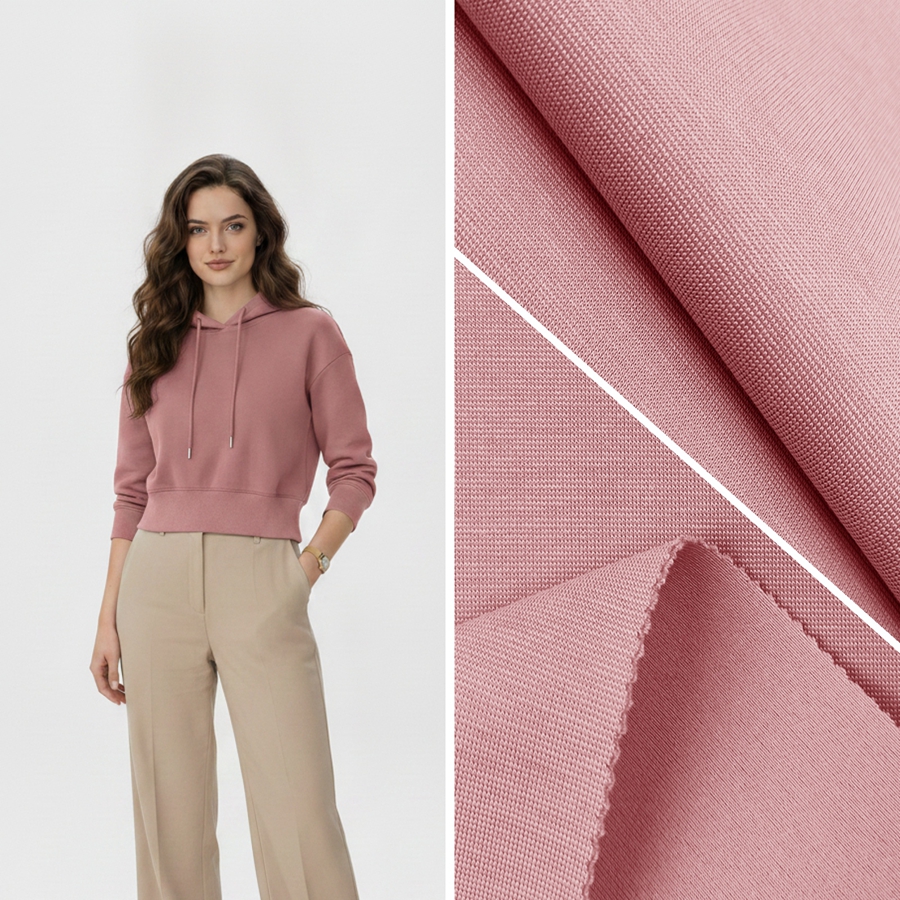 40S Cotton Modal Knit Fabric | 11.8% Cotton / 11.9% Modal / 67% Polyester / 9.3% Spandex | 320GSM | 185cm