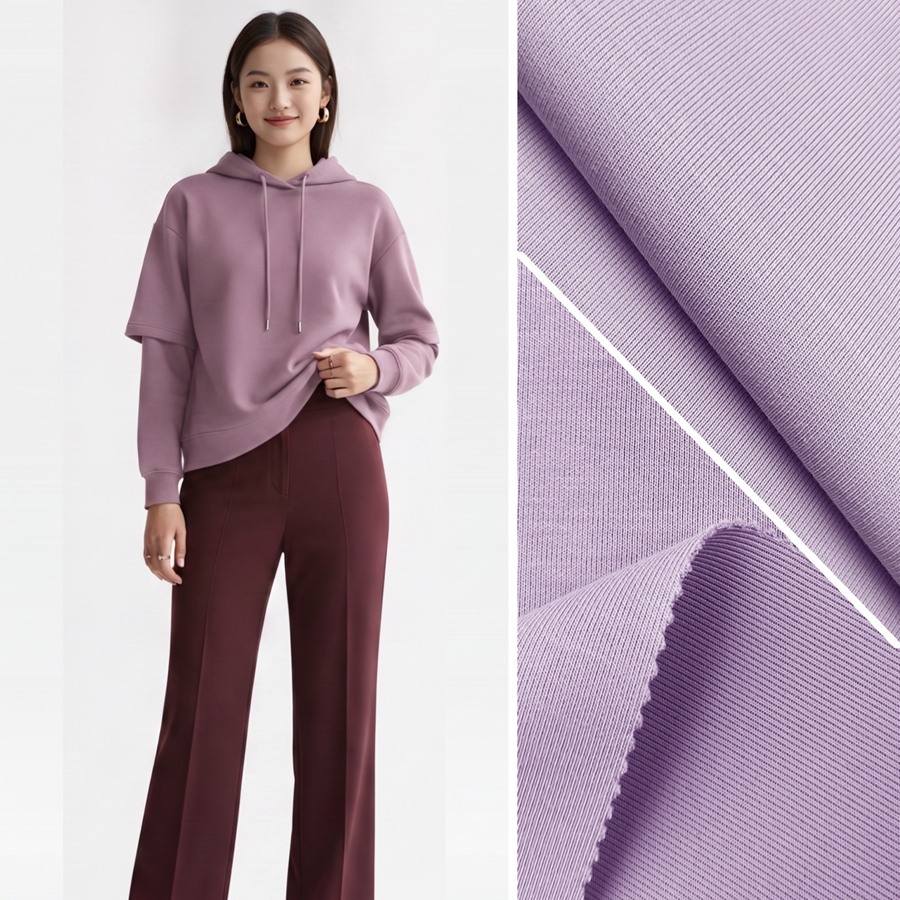 50S Cotton Knit Fabric | 41.3% Cotton / 52.4% Polyester / 6.3% Spandex | 230GSM | 185cm