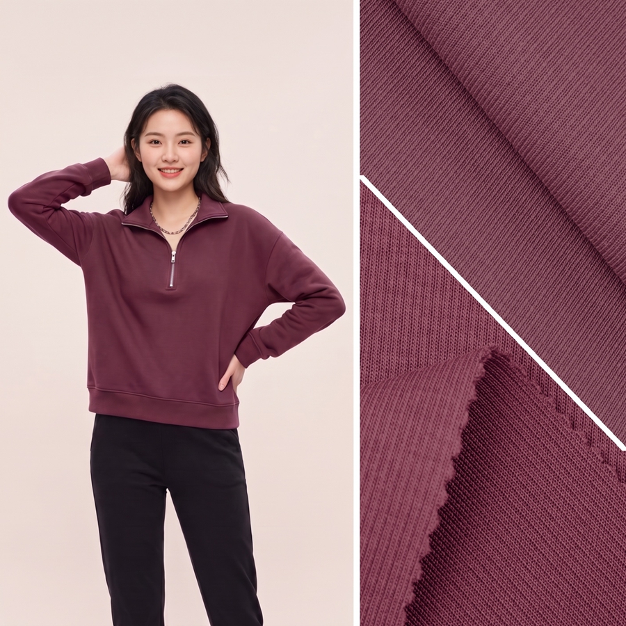60S Cotton Knit Fabric | 38% Cotton / 55.4% Polyester / 6.6% Spandex | 210GSM | 190cm