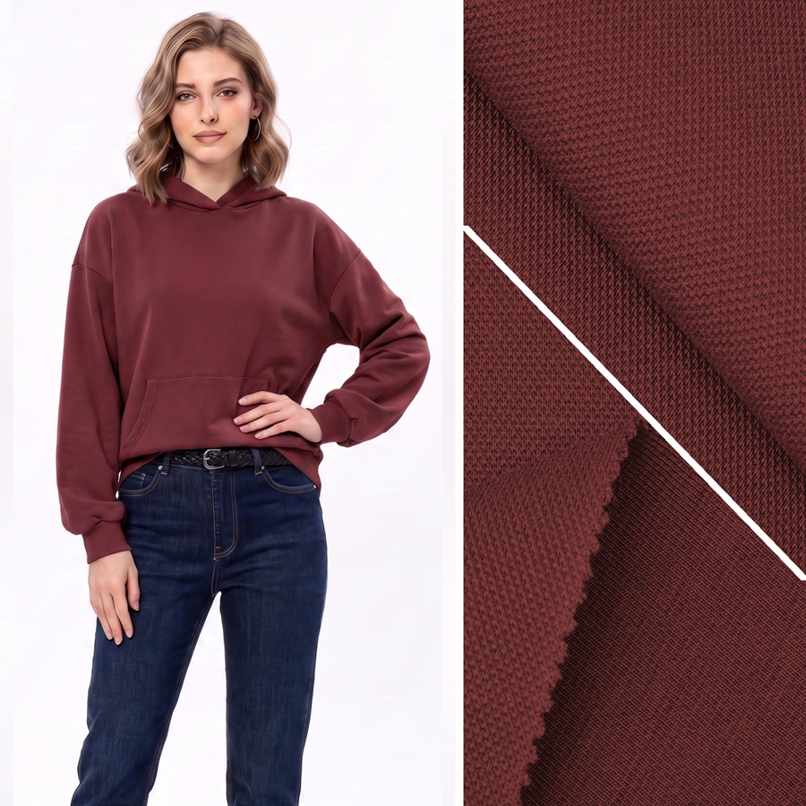 40S Cotton Air-Layer Fabric | 76% Cotton / 5.7% Wool / 14% Polyester / 4.3% Spandex | 320GSM | 190cm
