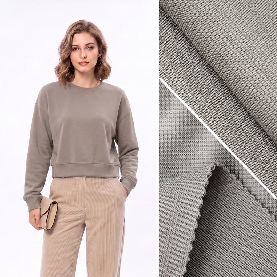 50S Cotton Knit Fabric | 27.3% Cotton / 67% Polyester / 5.7% Spandex | 280GSM | 185cm