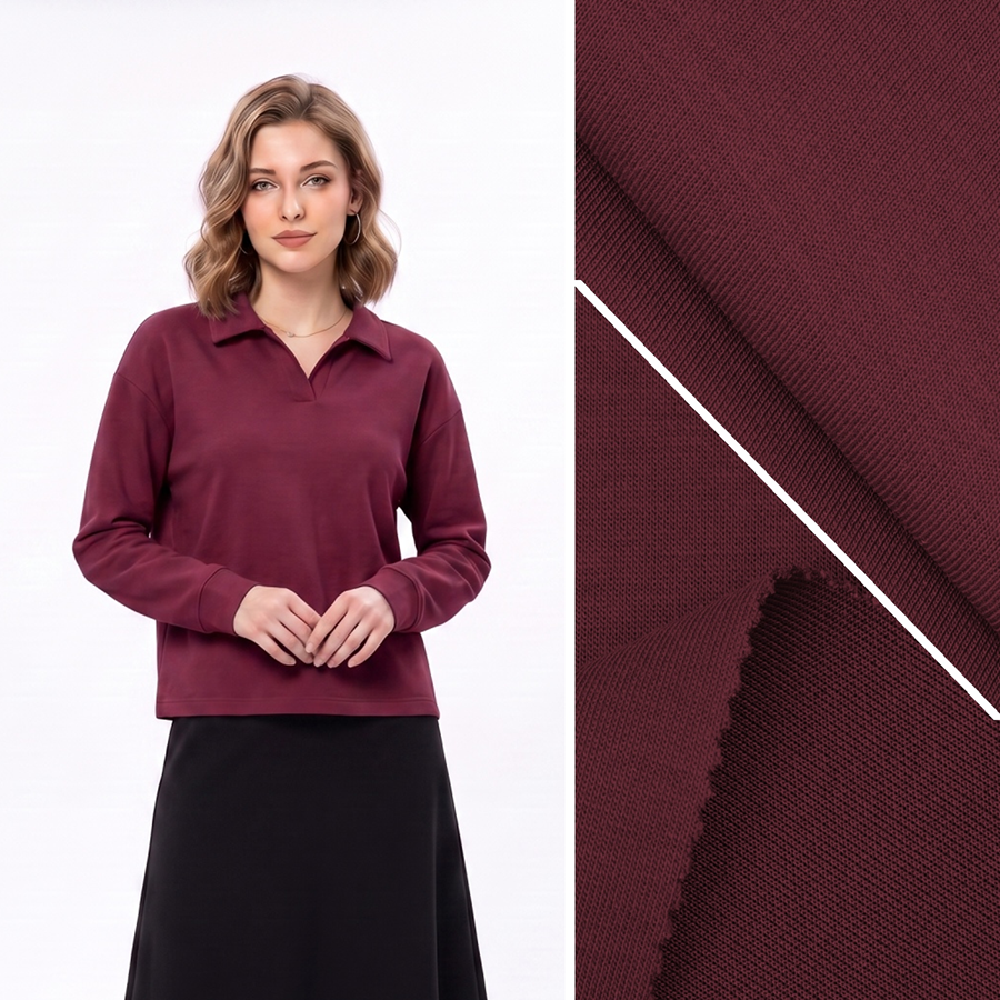 Cotton Air-Layer Fabric | 46.8% Cotton / 46.6% Polyester / 6.6% Spandex | 210GSM | 190cm