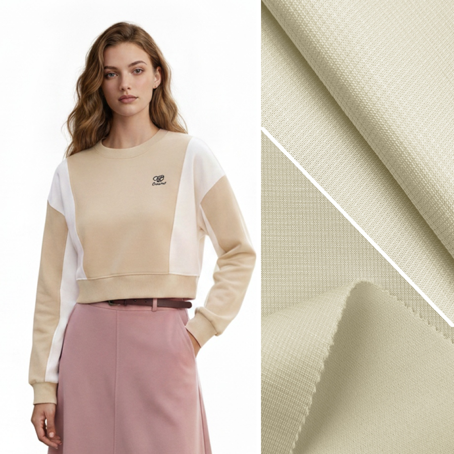 Tencel Knit Fabric | 10% Lyocell / 20% / 62% Polyester / 8% Spandex | 260GSM | 170cm