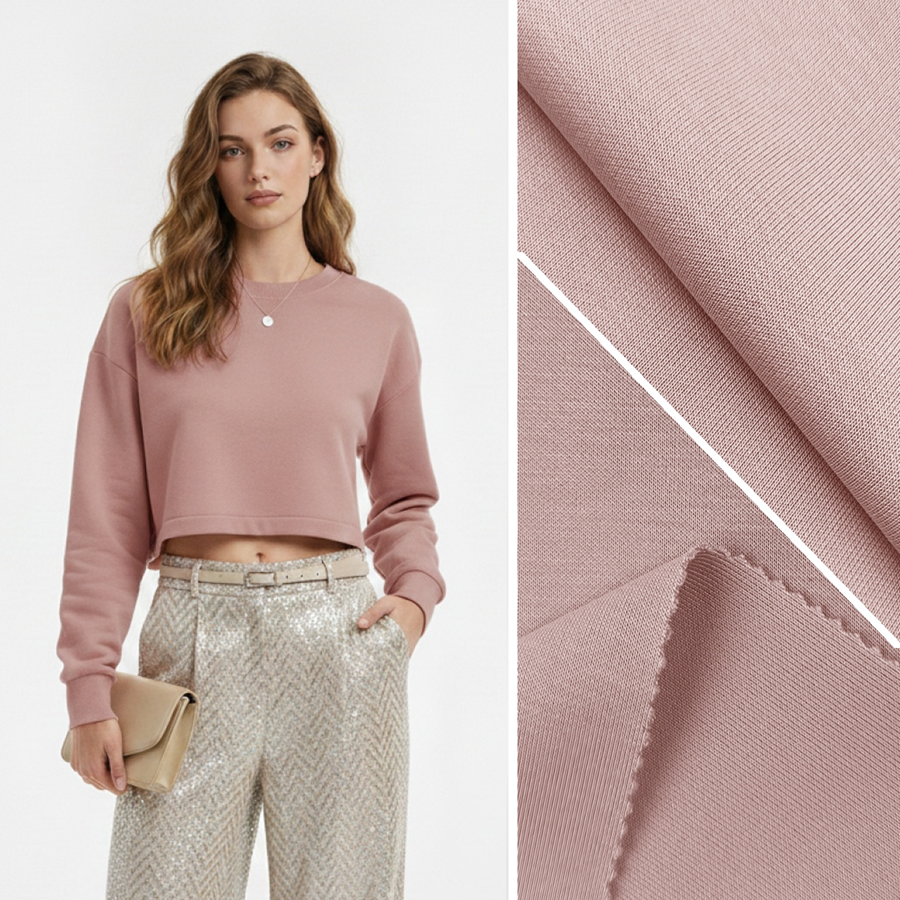 60S Modal Interlock Fabric | 37.4% Modal 56.3%Polyester 6.3%Spandex | 260GSM | 170cm