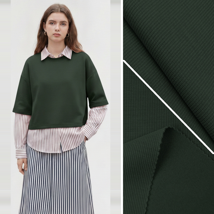 60S Cotton Interlock Fabric | 45% Viscose Rayon Polyester 10%Spandex | 220GSM | 160cm