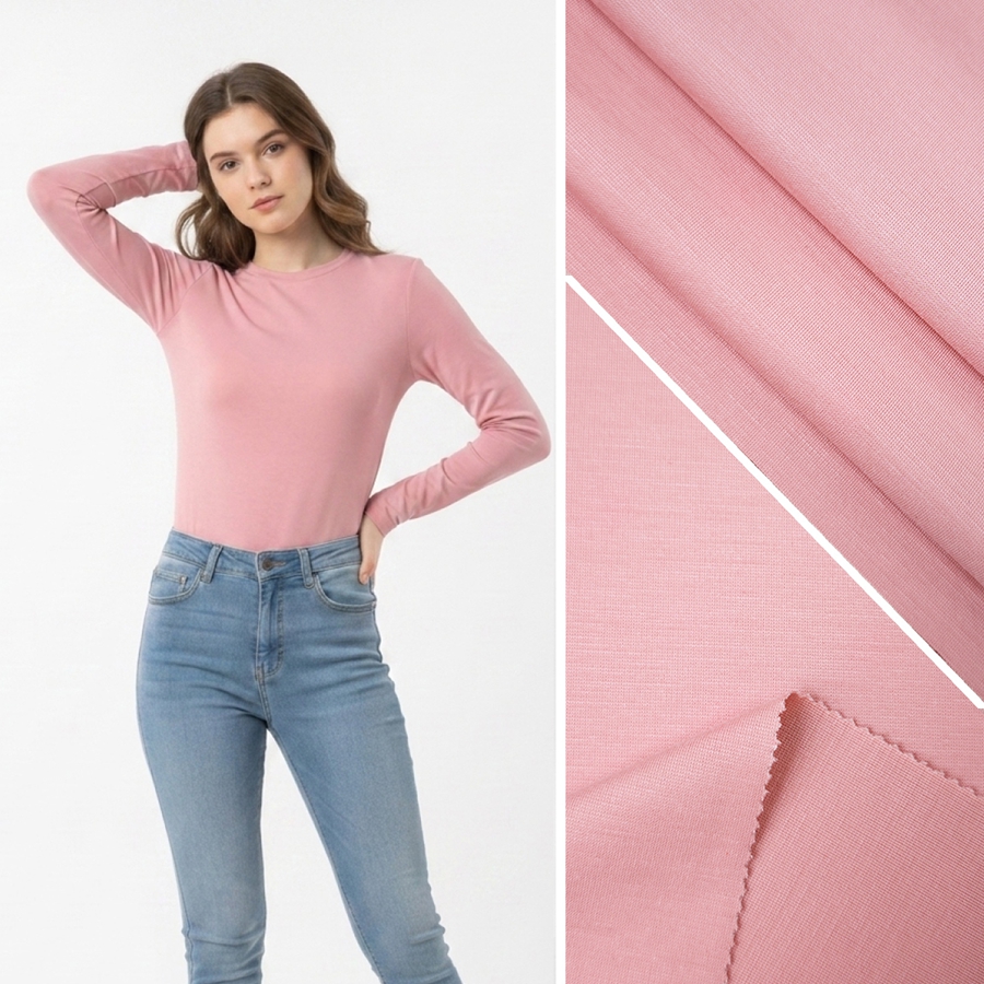 60S Tencel Knit Fabric | 61.5% Viscose / 29.2% Nylon / 9.3% Spandex | 210GSM | 155cm