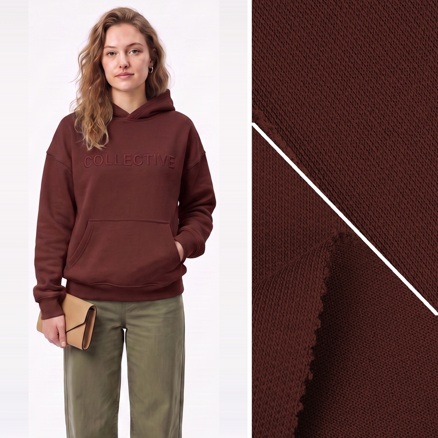 32S Cotton Bonded Fabric | Face: 61% Cotton / 39% Polyester | Back: 100% Polyester | 310-330GSM | 185cm
