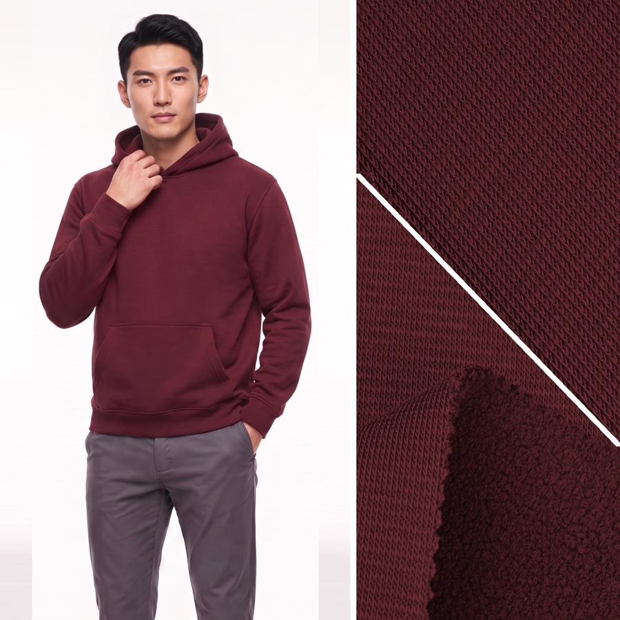 Cotton Bonded Fabric | Face: 64% Cotton / 36% Polyester | Back: 94% PolyesterSpandex6 | 400-420GSM | 185cm
