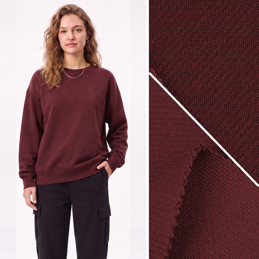 Cotton Bonded Fabric | Face: 69.3% Cotton / 30.7% Polyester | Back: 100% Polyester | 310-330GSM | 185cm
