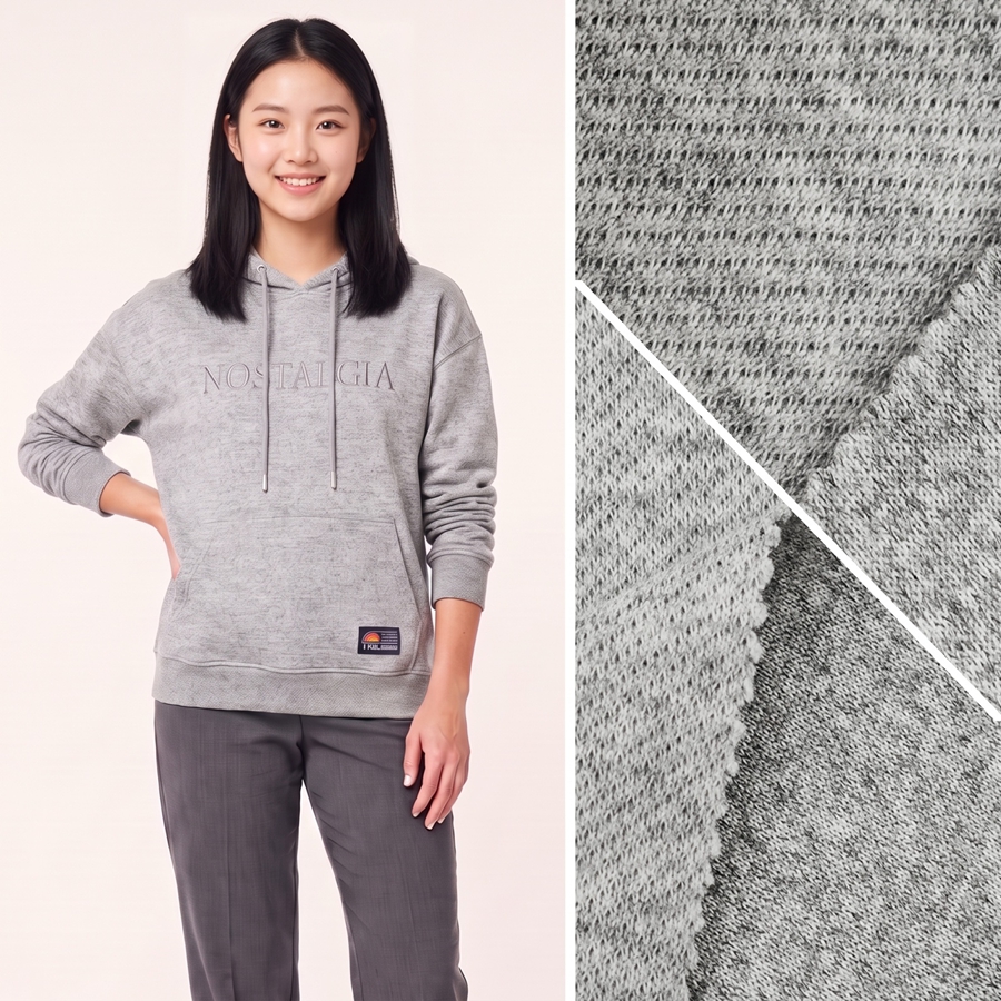 Bonded Fabric | Face: 93% Polyester / 7% Spandex | Back: 91.9% Polyester / 8.1% Spandex | 300-310GSM | 185cm