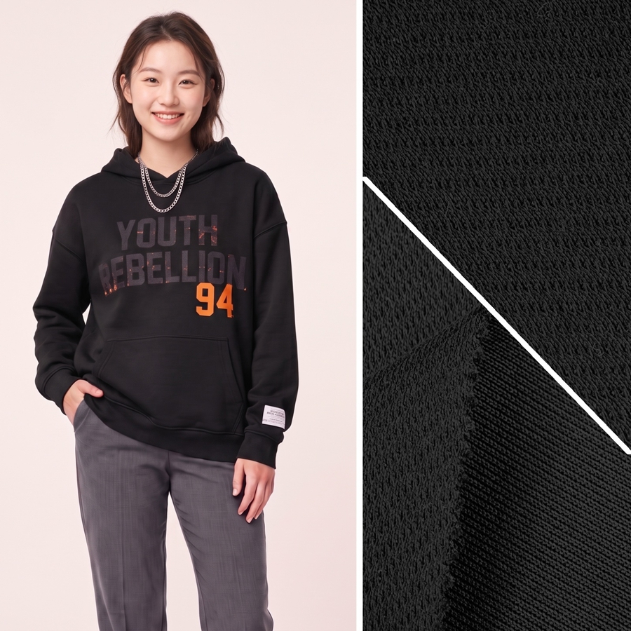 Cotton Bonded Fabric | Face: 62.5% Cotton / 37.5% Polyester | Back: 100% Polyester | 320-330GSM | 185cm