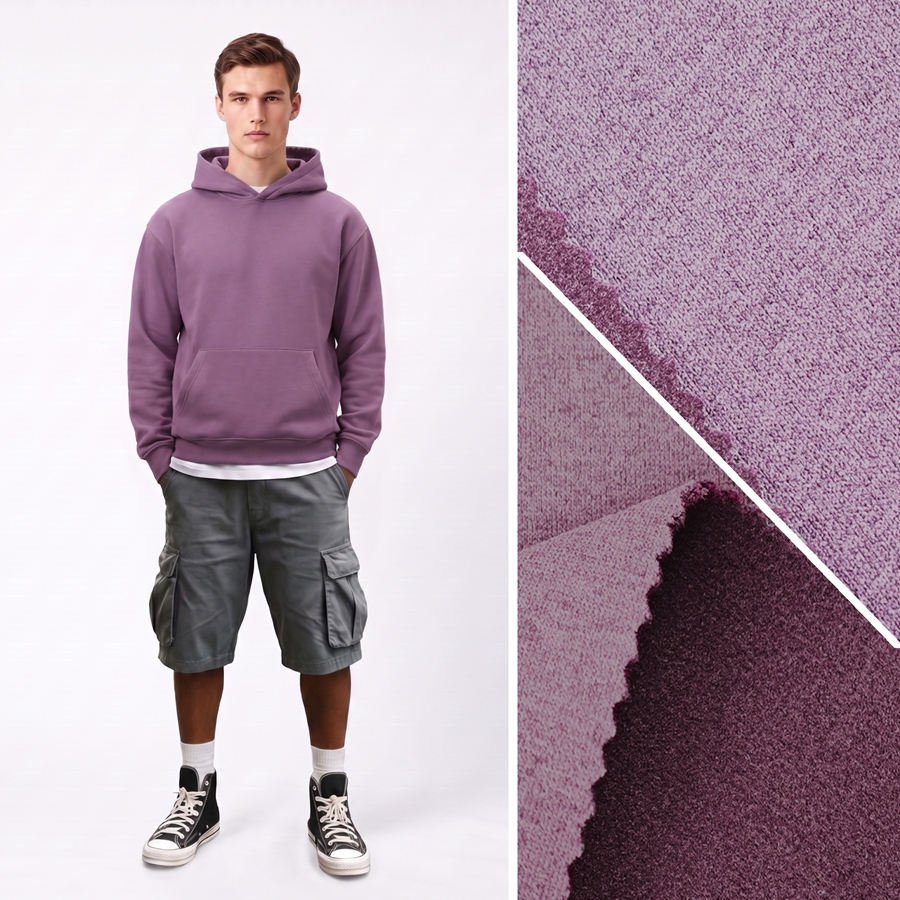 Bonded Fabric | Face: 100% Polyester | Back: 94% Polyester / 6% Spandex | 380GSM | 180cm