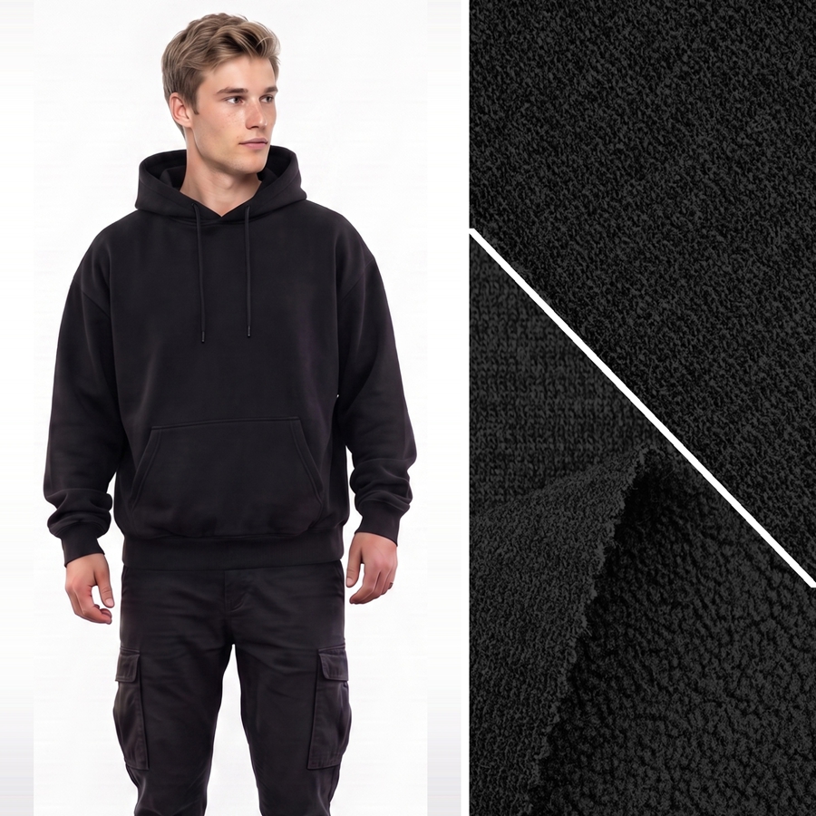 Bonded Fabric | Face: 100% Polyester | Back: 93% Polyester / 7% Spandex | 440-460GSM | 165cm