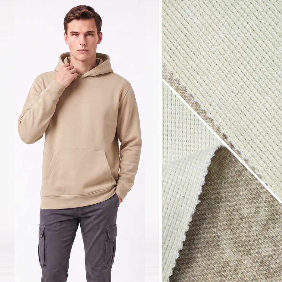 Bonded Fabric | Face: 32% Viscose Rayon / 50% Polyester / 4% Spandex | Back: 96% Polyester / 4% Spandex | 380-400GSM | 185cm